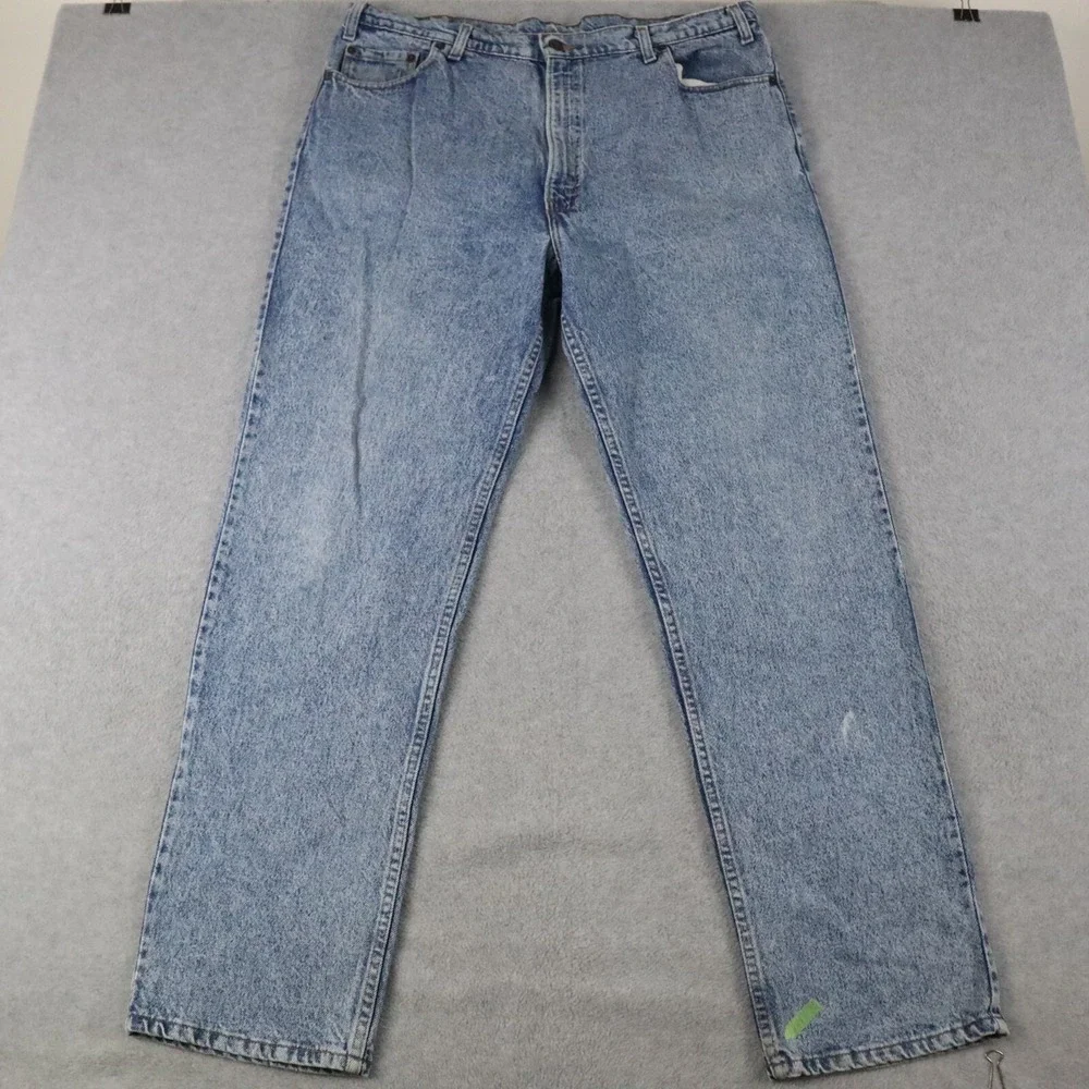 Vtg Levi's 540 Jeans Mens 42x32 Relaxed Fit 5-Pocket Stone Wash Denim Blue USA